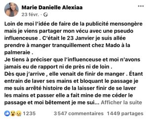 Marie Danielle Alexia sur Facebook