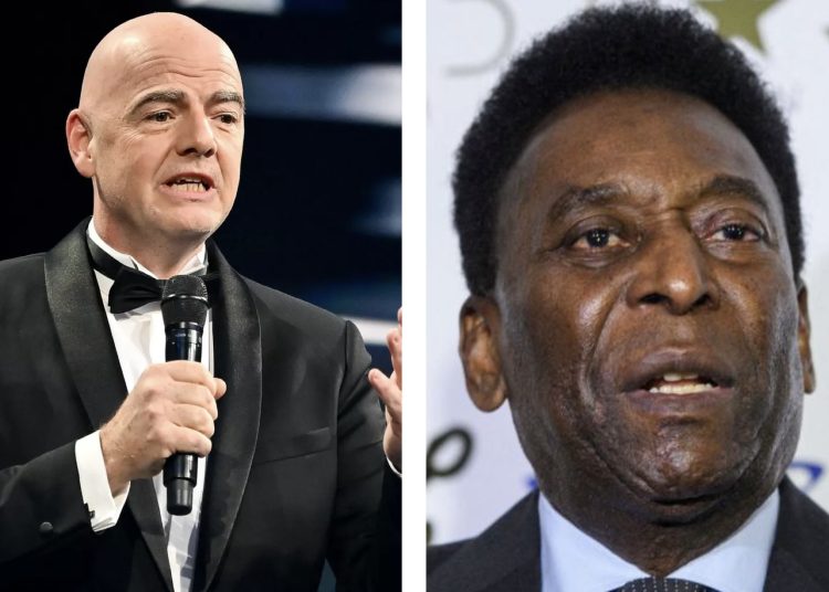 Gianni Infantino rend hommage à Pélé