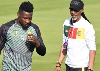 André Onana et le coach Rigobert Song