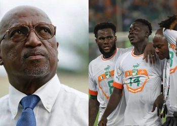 Jacques Anouma après la défaite des Éléphants