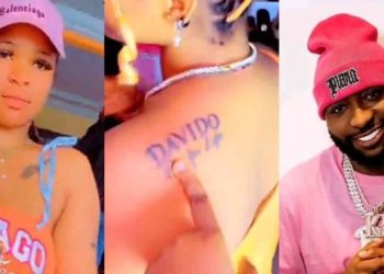 Une fan passionnée du chanteur nigérian Davido a récemment attiré l'attention en se faisant tatouer le nom de l'artiste sur son dos