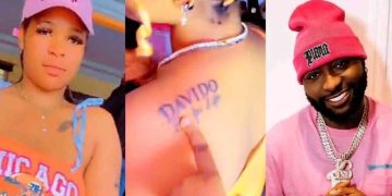 Une fan passionnée du chanteur nigérian Davido a récemment attiré l'attention en se faisant tatouer le nom de l'artiste sur son dos