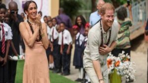 le prince Harry et son épouse Meghan 