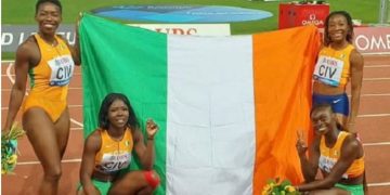 l’équipe féminine ivoirienne de relais 4x100 mètres a été disqualifiée suite à une erreur technique