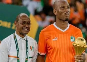 Gadji Celi et Didier Drogba