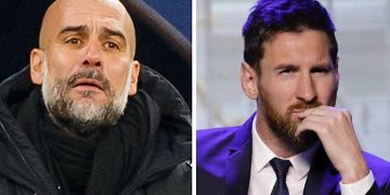 Pep Guardiola et Lionel Messi