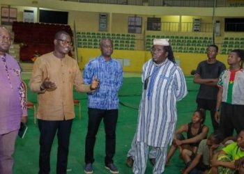 le Ministre de la Communication, de la Culture, des Arts et du Tourisme, Pingdwendé Gilbert Ouédraogo, s’est rendu au Palais des Sports de Ouaga 2000, le lundi 10 février 2025