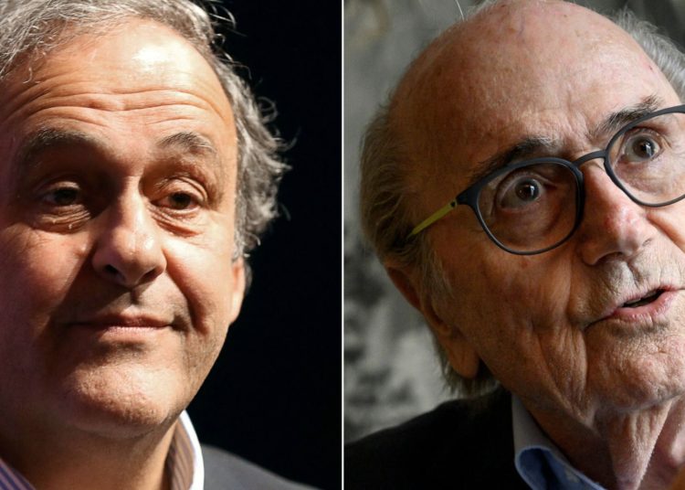 Michel Platini et Sepp Blatter
