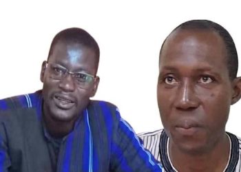 Guezouma Sanogo, le président de l’Association des Journalistes du Burkina (AJB), et son vice-président, Boukari Ouoba
