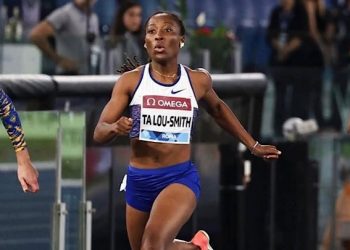Marie-Josée Ta Lou Smith a remporté l’épreuve du 100 mètres féminin lors de l’étape italienne de la Diamond League