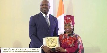 Ali Diarrassouba a été distingué ce lundi 4 août 2025 lors de la cérémonie solennelle de remise du Prix National d’Excellence