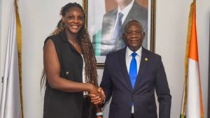 Adjé Silas Metch, a reçu ce mardi 12 août 2025, dans son cabinet, Diaby Kariata
