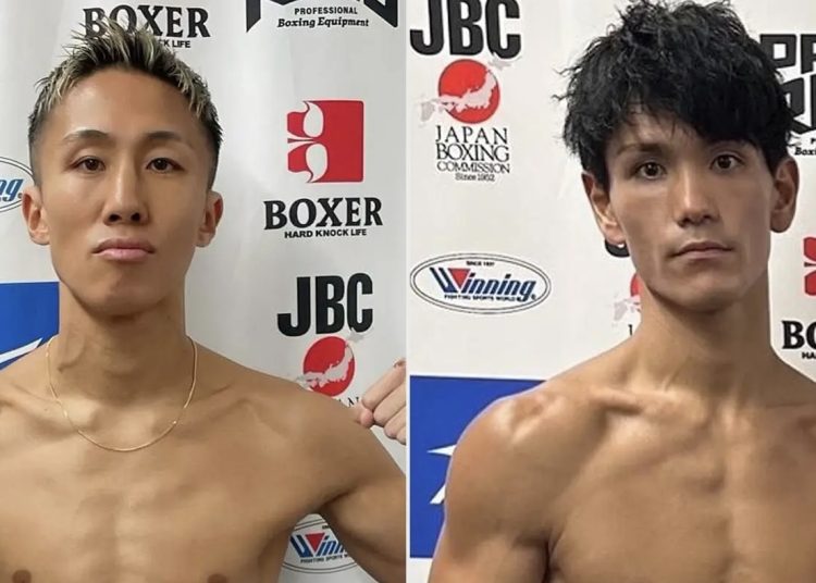 Le poids léger Hiromasa Urakawa et le super-plume Shigetoshi Kotari