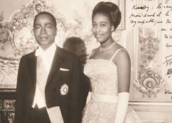 Félix Houphouët-Boigny et Marie-Thérèse Brou