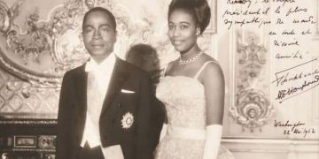 Félix Houphouët-Boigny et Marie-Thérèse Brou