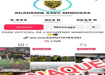L’Asec Mimosas a réagi fermement ce jeudi 16 octobre 2025 à une vague d’arnaques circulant sur le réseau social TikTok