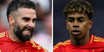 Dani Carvajal et Lamine Yamal