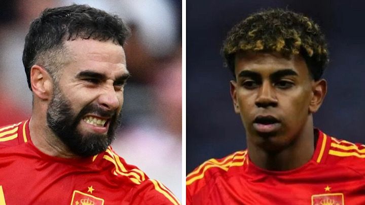 Dani Carvajal et Lamine Yamal