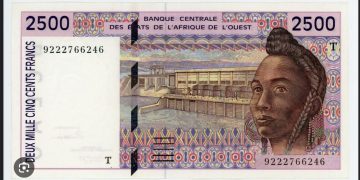 le billet de 2500 FCFA
