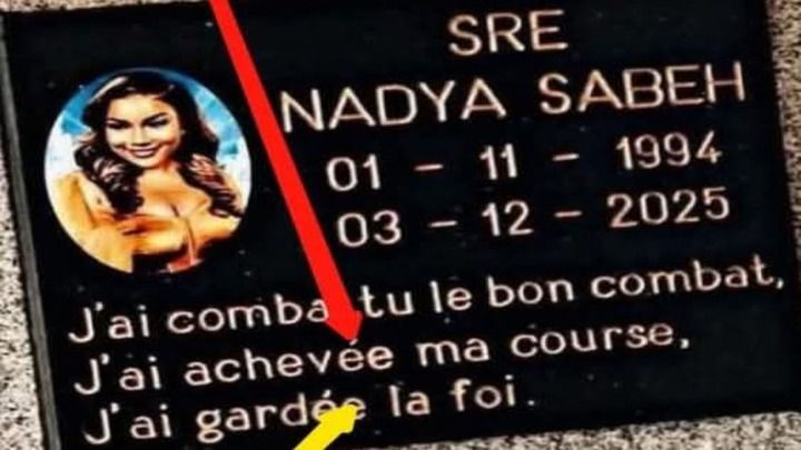 Côte d’Ivoire : L’inscription gravée sur la tombe de Nadiya Sabeh décédée fait le buzz