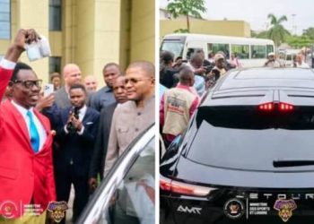 Lumumba Vea reçoit un véhicule 4×4
