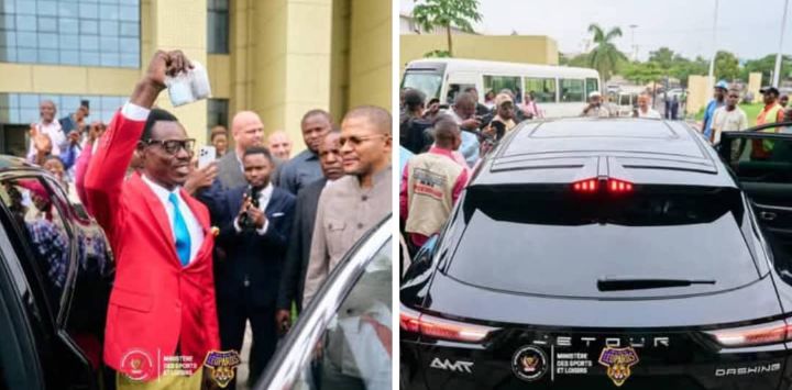 Lumumba Vea reçoit un véhicule 4×4