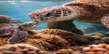 Tortue maritime géante