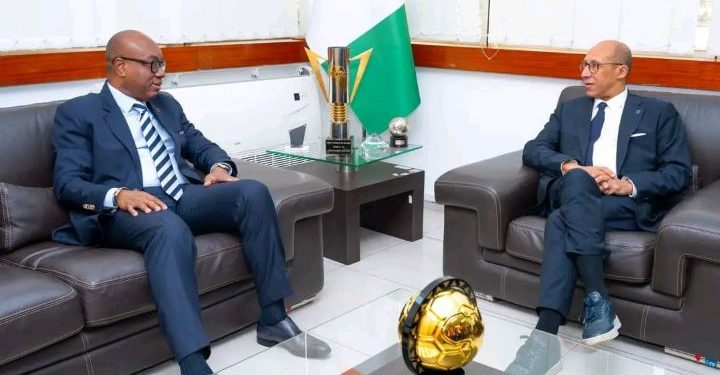 Le président de la FIF, Yacine Idriss Diallo, a reçu en audience ce samedi 14 mars 2026 à Abidjan une délégation de la FFF conduite par son président, Philippe Diallo