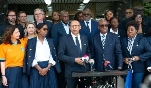 Le président de la FIF, Yacine Idriss Diallo, a reçu en audience ce samedi 14 mars 2026 à Abidjan une délégation de la FFF conduite par son président, Philippe Diallo