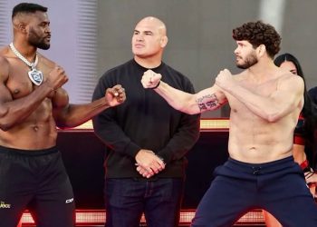 Francis Ngannou et Philipe Lins