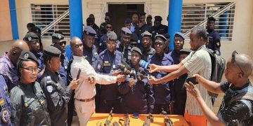Boubacar Diallo, présenté comme le chef d’un gang de six personnes interpellées pour plusieurs attaques à main armée
