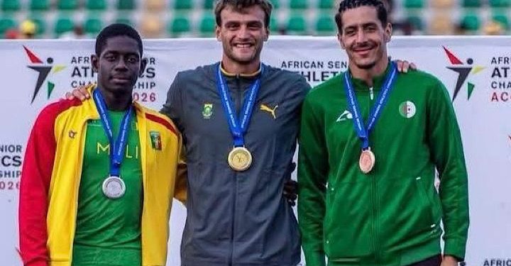Boubacar Diallo a décroché, samedi 16 mai 2026, la médaille d’argent lors des 24es Championnats d’Afrique d’athlétisme disputés à Accra