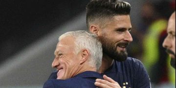 Olivier Giroud et Didier Deschamps