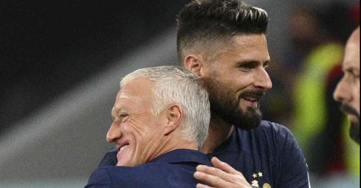 Olivier Giroud et Didier Deschamps